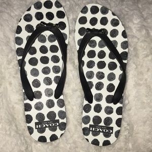Coach 7-8 Black & White Sandals